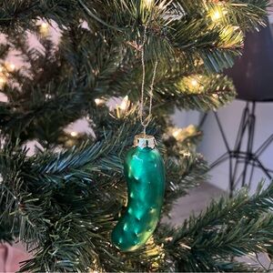Green pickle ornament